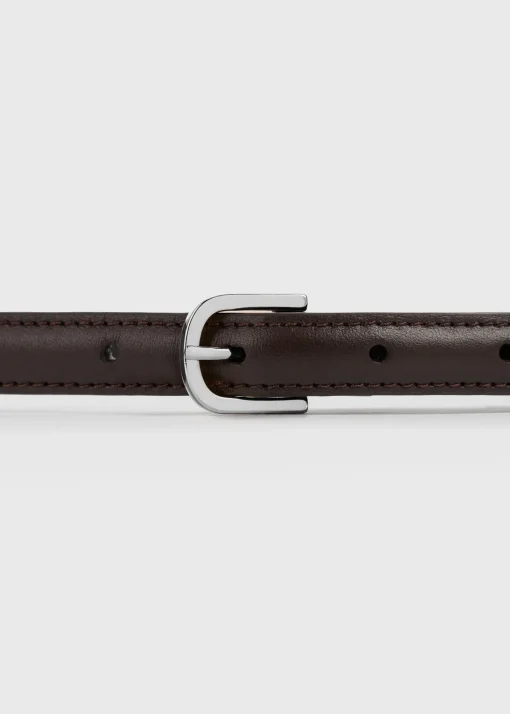 Thin leather belt bark