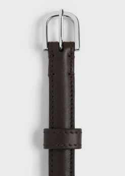 Thin leather belt bark