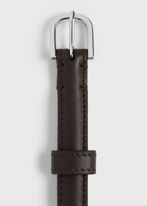 Thin leather belt bark
