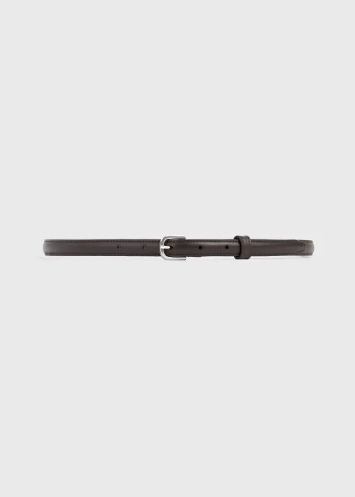 Thin leather belt bark