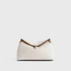 T-Lock canvas clutch ecru/tan