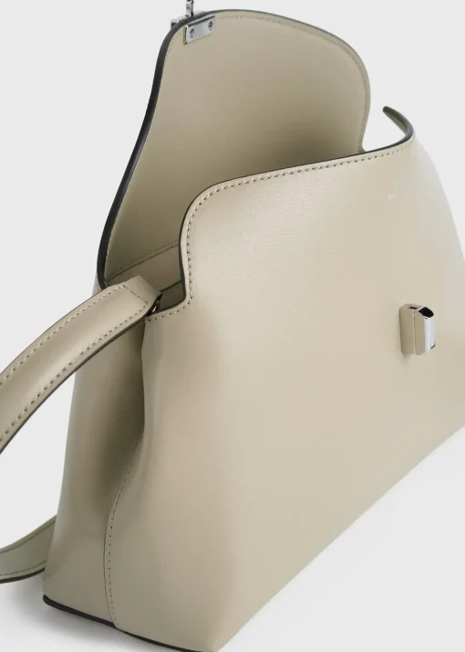 T-Lock leather clutch fawn