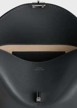 T-Lock leather clutch shark grey