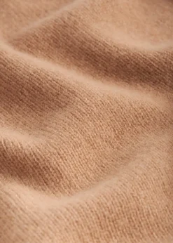 Triangle wool cashmere scarf camel