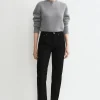 Twisted seam denim black
