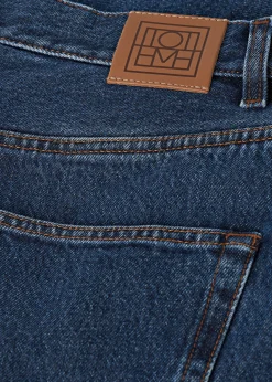 Twisted seam denim dark blue