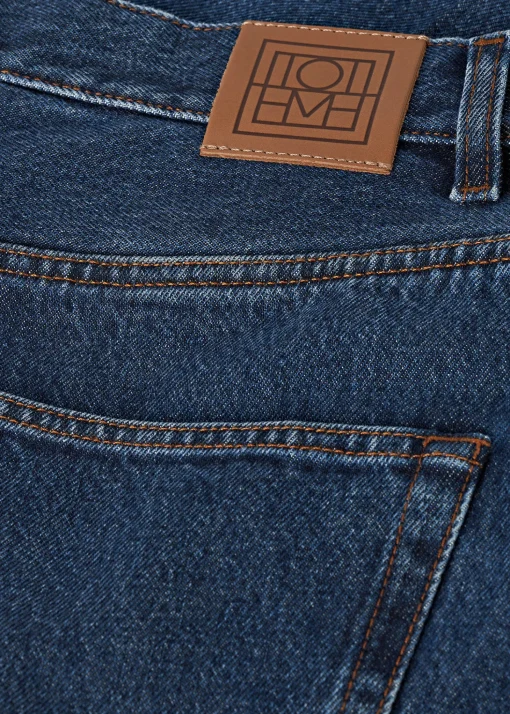 Twisted seam denim dark blue