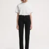 Twisted seam denim faded black