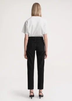 Twisted seam denim faded black
