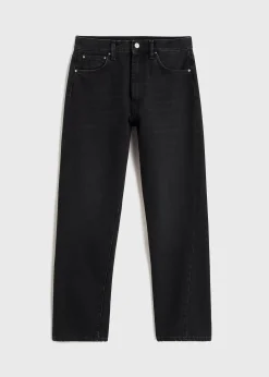 Twisted seam denim faded black