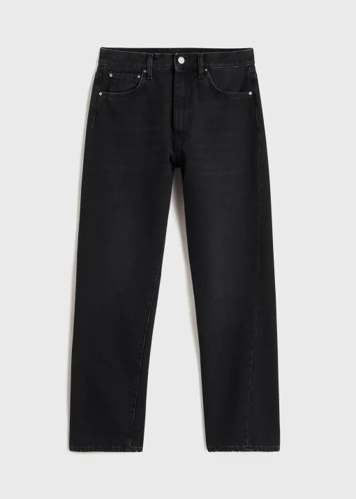 Twisted seam denim faded black