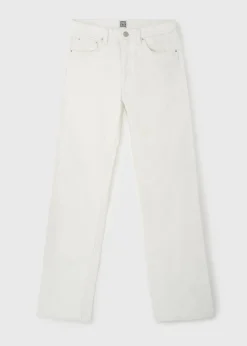 Twisted seam denim off-white