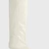 Wedge-heel Naplack boots bleached sand