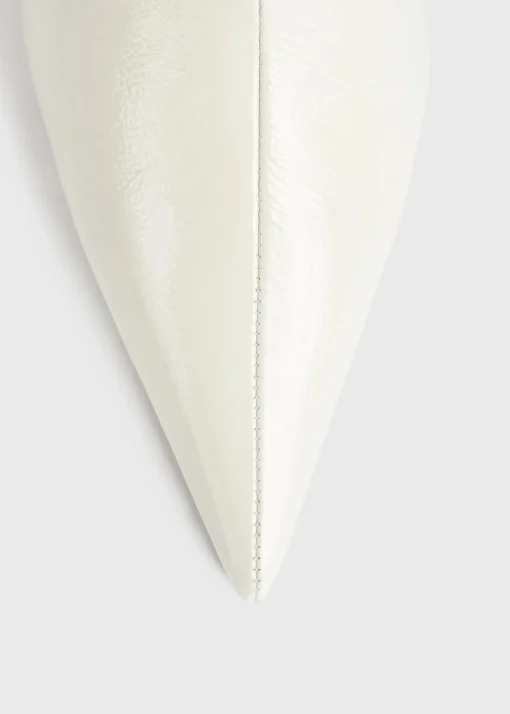 Wedge-heel Naplack boots bleached sand