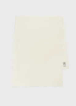 Wide classic wool scarf ivory