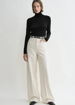 Wide leg denim ecru