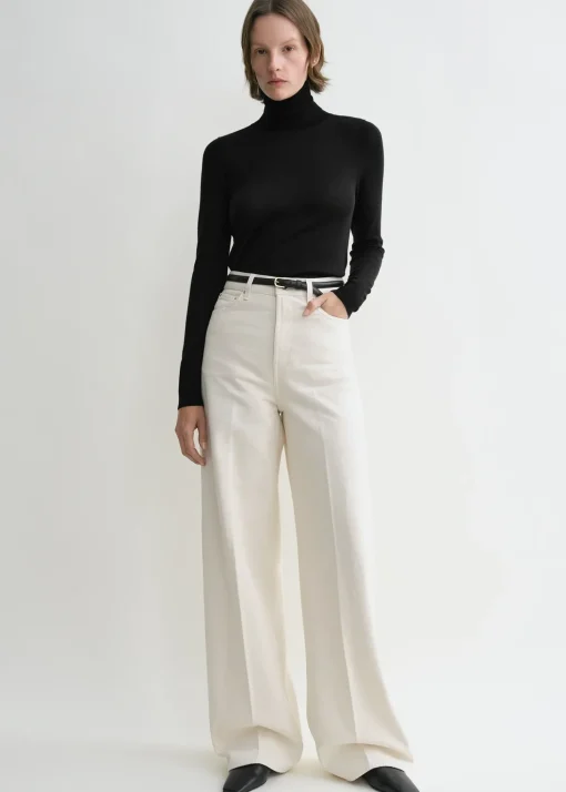 Wide leg denim ecru