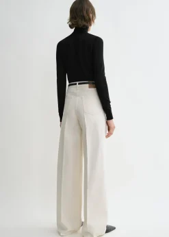 Wide leg denim ecru