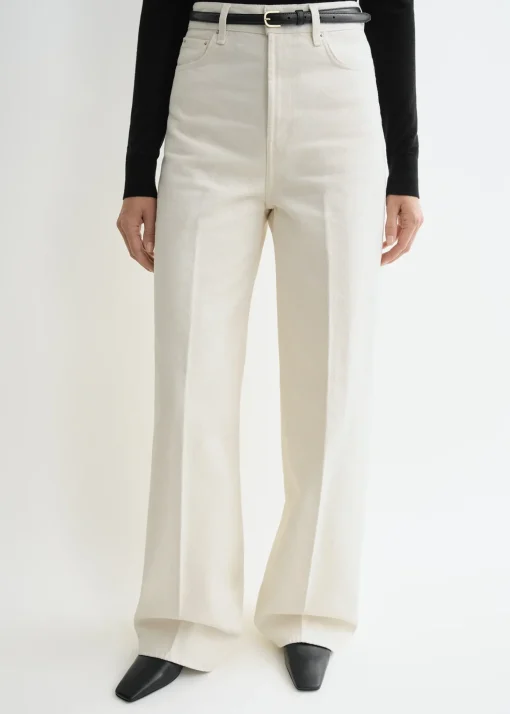 Wide leg denim ecru