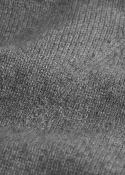 Wool cashmere hoodie bib grey melange